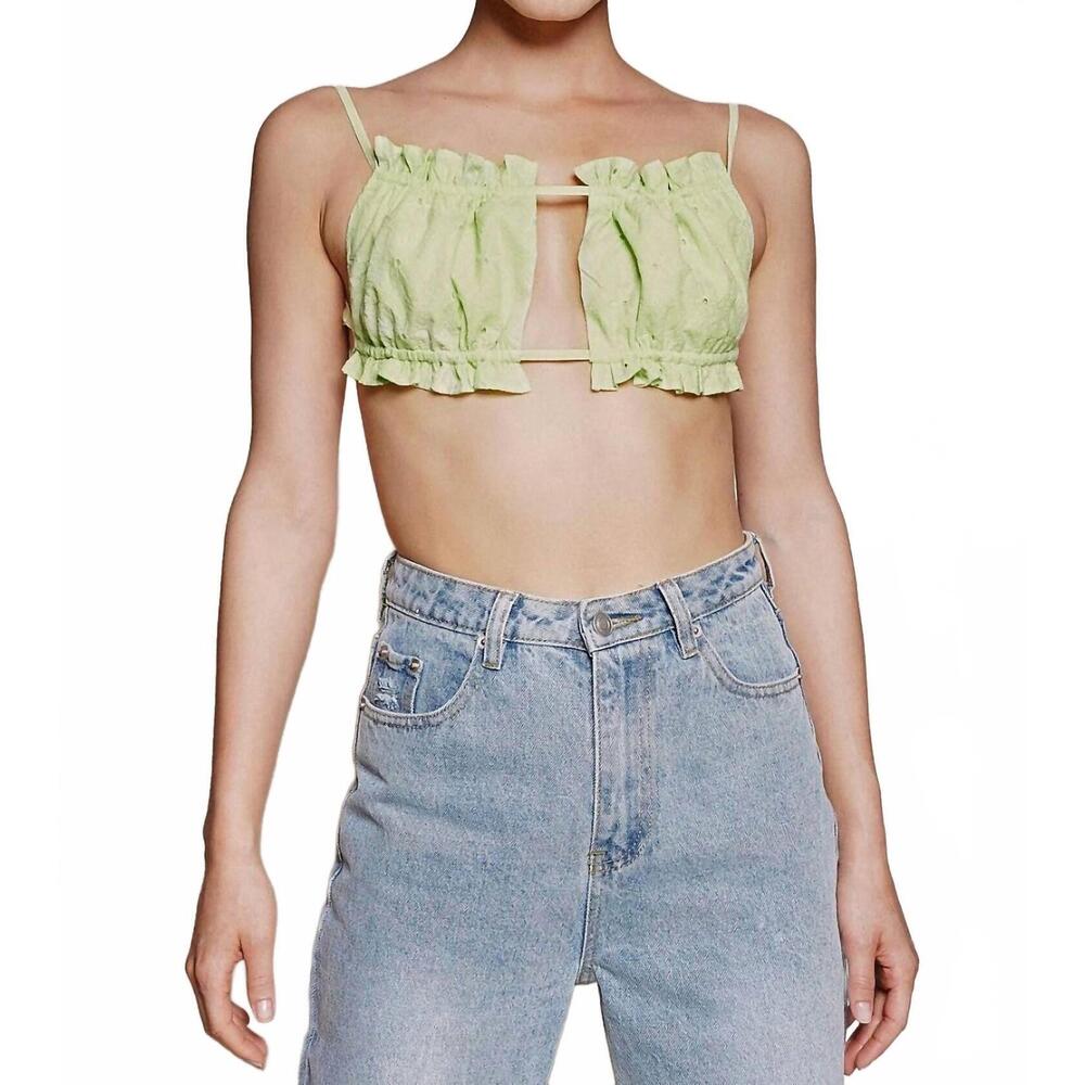 NEW CELLECCI crazy about you top in lime